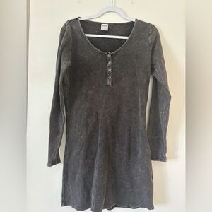 Victoria Secrets PINK Henley Waffle Thermal
Long-Sleeved Dress